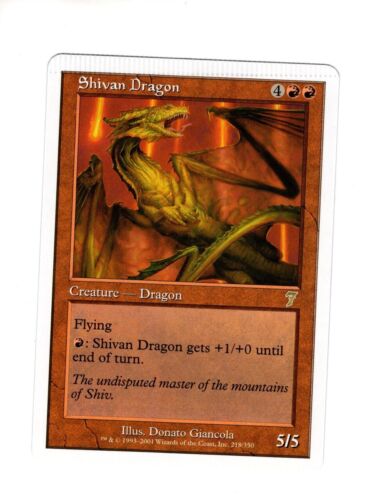 Shivan Dragon 7th Edition big crimp NM MTG Magic the Gathering