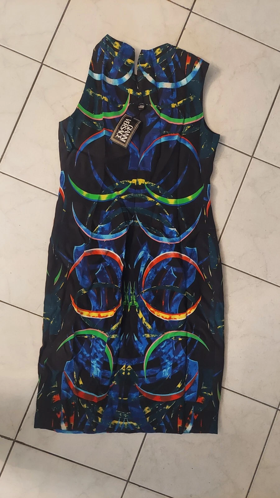 Abito donna GIANNI VERSACE vintage anni 90 seta nuovo con etichetta taglia 6