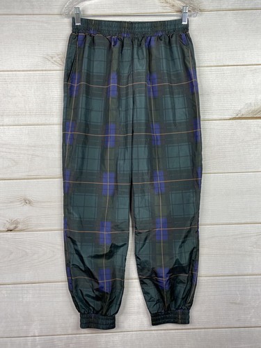Forever 21 Joggers Womens M Green Plaid 