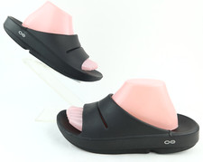 OOFOS OOAHH Slide Recovery Sandals Black Mens Sz 8 Womens Sz 10