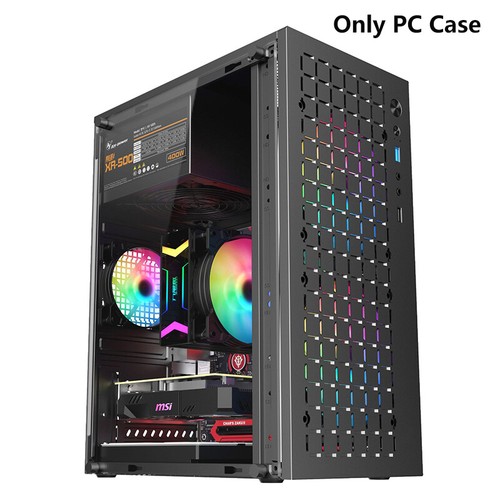 Micro ATX/ITX Transparent DIY PC Case Glass Desktop Computer Case HDD*2+SSD*2 - Picture 13 of 14