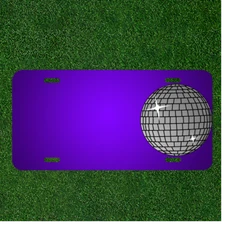 Custom Personalized License Plate With Add Names To Disco Ball Mirror Shiny