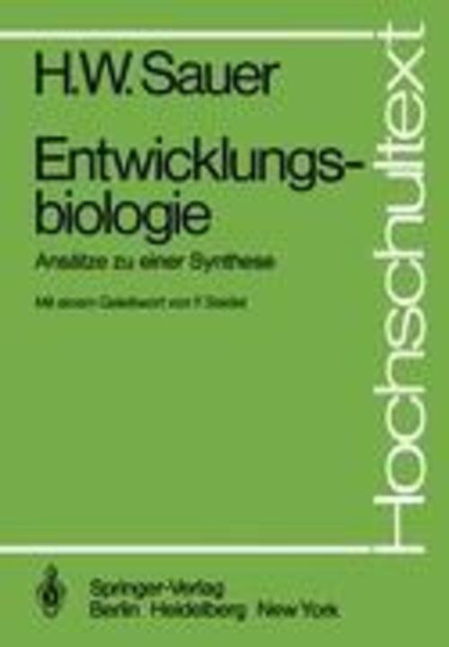 Thumbnail - Entwicklungsbiologie Ansätze Zu Einer Synthese Helmut W. Sauer