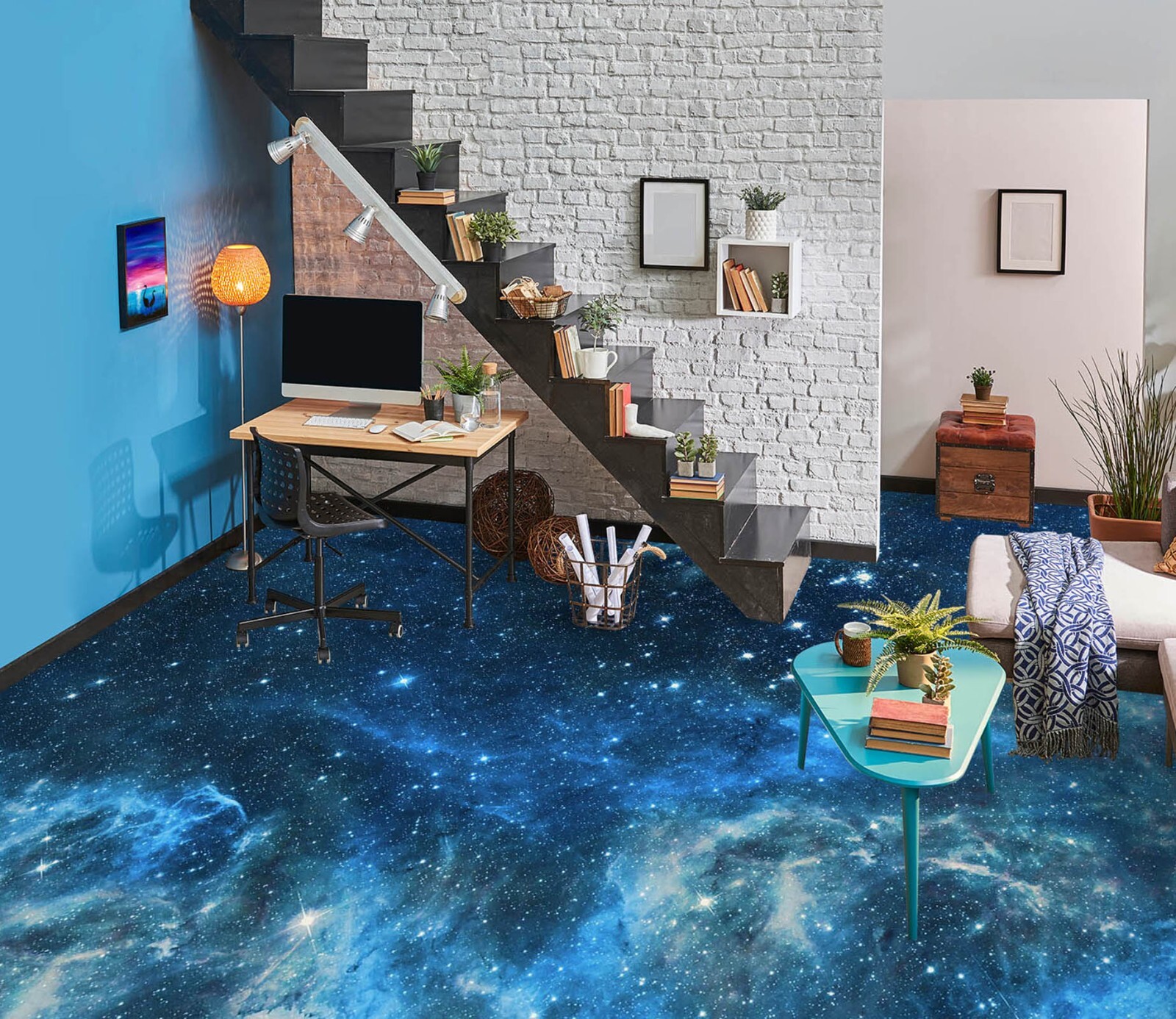 3D Universe Galaxy O3033 Floor WallPaper Murals Wall Print Decal 5D Romy 2024