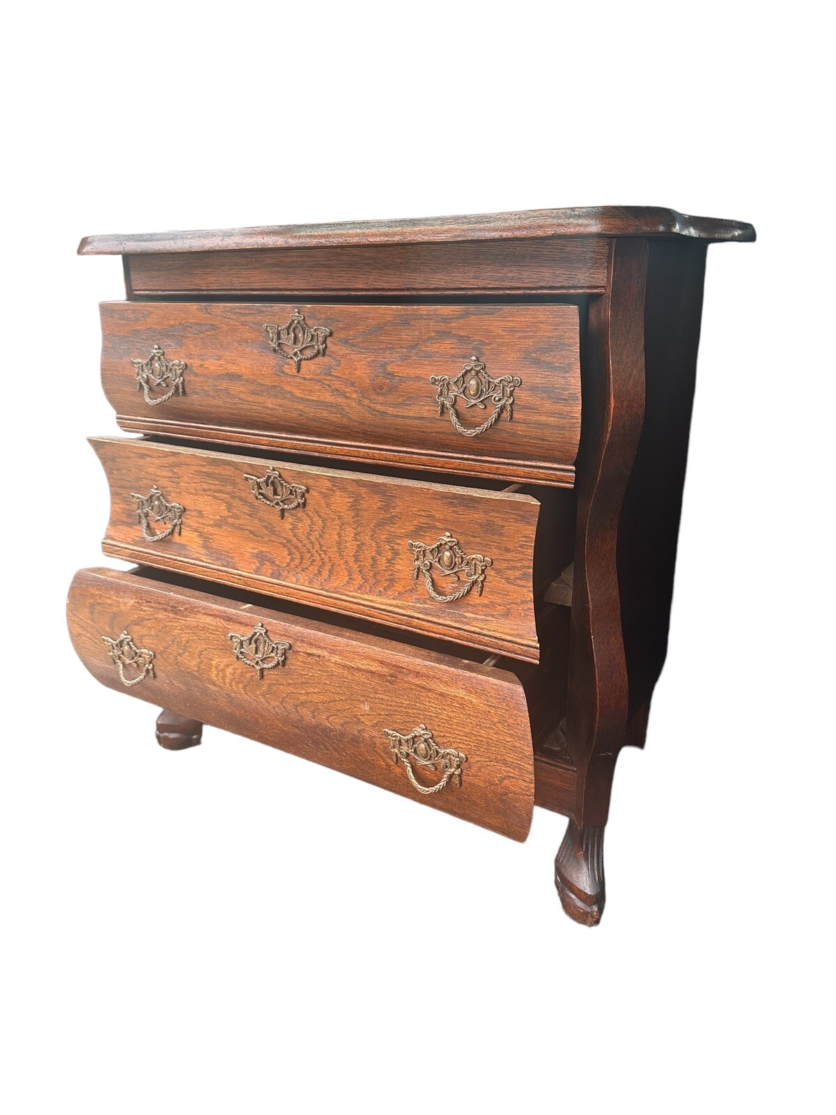 Antique Vintage Small Bombe Chest Of Drawers eBay