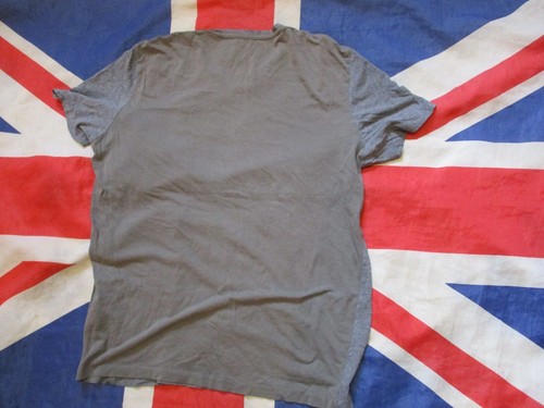 CAMISETA ORIGINAL ALL SAINTS panel tónico doble 2 tonos color material gris M - L - Imagen 3 de 19