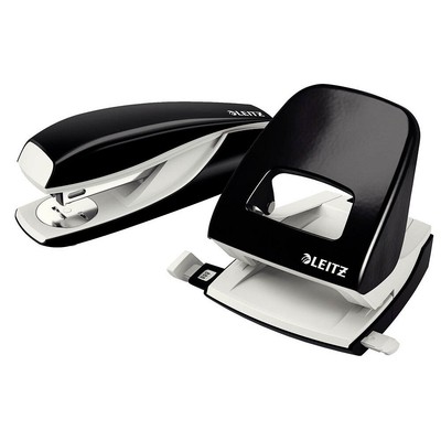 LEITZ Locher und Heftgeräte Set WOW 5095 schwarz Tacker Punch black
