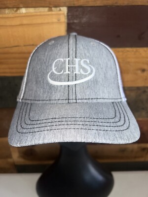 Vintage CHS Grassland agribusiness Gray colored Adjustable Strapback hat cap