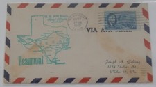 Beaumont Texas to Dallas May 27 1948 first flight airmail