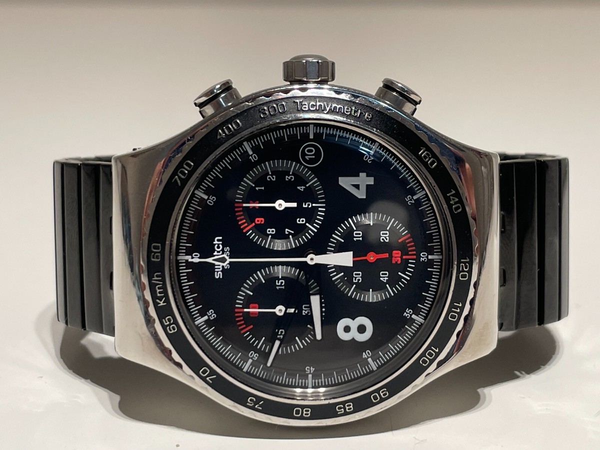 BEAUTIFUL BIG 43mm ST.STEEL MEN'S CHRONOGRAPH QUARTZ WATCH 