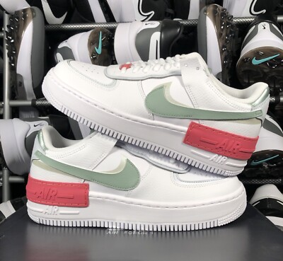 Nike Air Force 1 Shadow Casual Shoe White Jade Women's Size 9.5 (CI0919-112)