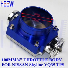 4 100mm Throttle Body High For Nissan Vq35 350z Z33 Tps Race Skyline Flow Blue