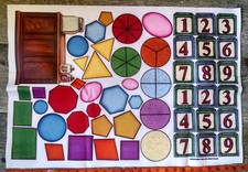 Story Time Felts - 18.5" X 27" Story Teller Shapes Numbers Flannel Board Set