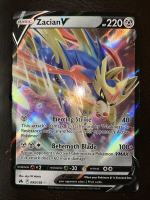 Zacian V 095/159 Crown Zenith Ultra Rare Holo Pokemon Card
