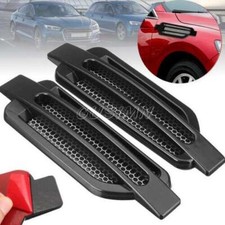 2x Black Car Air Flow Fender Side Mesh Vent Decoration Sticker Car Accessories