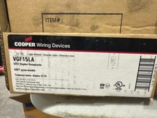 (1) Cooper VGF15LA GFCI Duplex Receptacle NEMA 5-15R Light Almond  L43