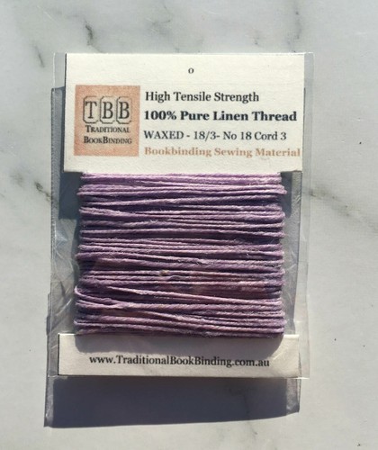 100% Pure Linen Thread- Waxed- 18/3 No.18 Cord 3- Approx 1mm thick- 22 options - Picture 17 of 30