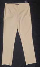 Women Tan Dress pants Suit trousers size 12 super stretch slim leg Comfortable 