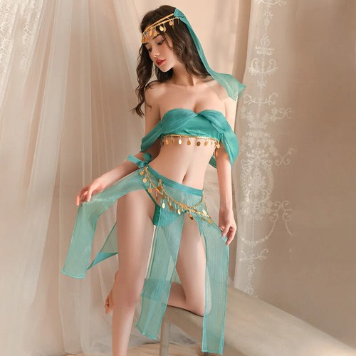 Sexy Lingerie Costume Chinese Hanfu Traditional Dance Club Servant Cosplay Dress - Picture 1 of 19