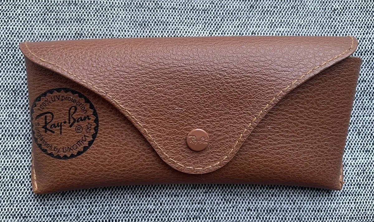 Ray ban sunglasses with pebbled leather case Ray Ban Brown Pebbled Leather Sunglasses Case | Mercari main image 3