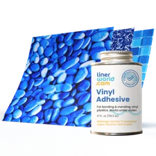 Pool Liner Patch & Repair Kit - 2'x2' Vinyl Patch + 4oz Glue - 3 Patterns!