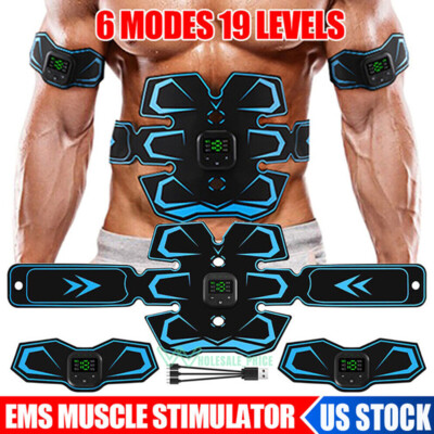Muscle Stimulator EMS Ab Trainer Tens Unit Portable Stimulater Abs Massager Kit