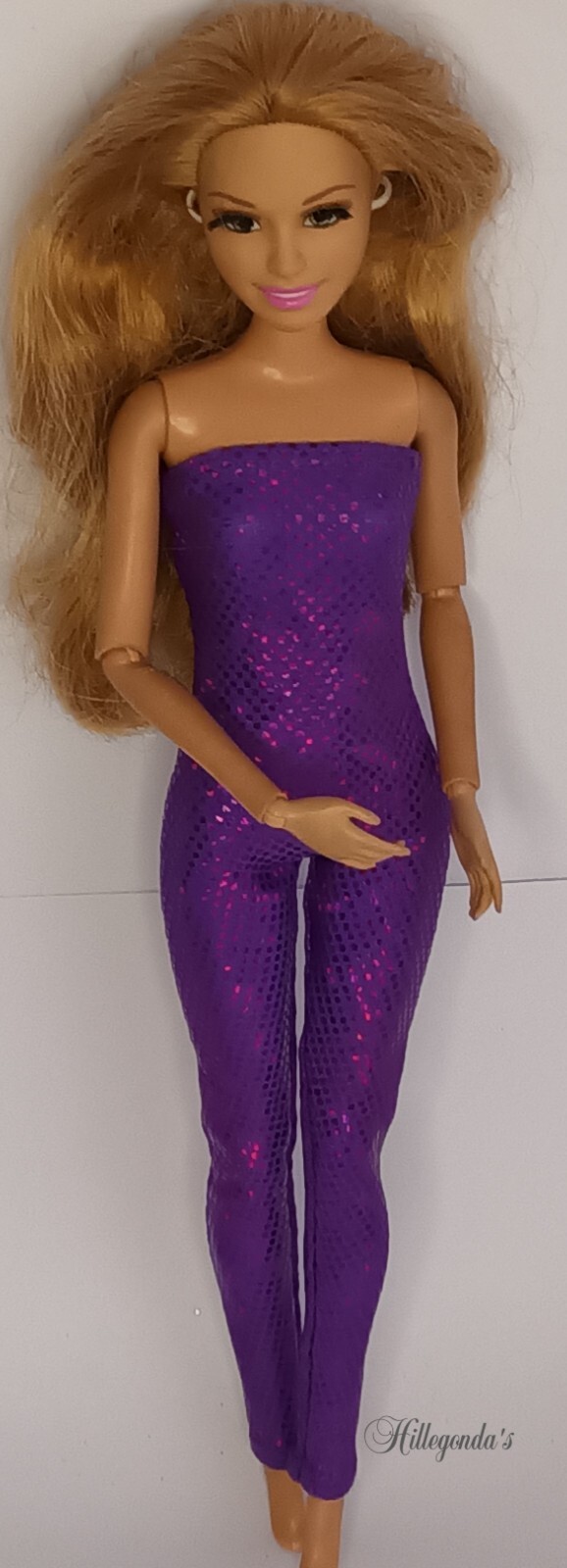 Purple Boobtube Jumpsuit for 11.5 Inch Fashion Doll-image
