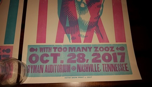 MOON TAXI x2 Ryman HATCH SHOW PRINT Set Nashville 2017 Tour Poster BOTH NIGHTS - Picture 5 of 7