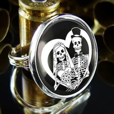 Day of the Dead Wedding Bride Groom Handmade Silver Ring