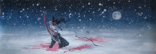 Pintura al óleo Afro Samurai 40x28 pulgadas NO giclee ni póster. - Imagen 12 de 12