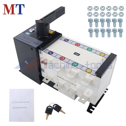 Industrial Automatic Transfer Switch 250A 4-Pole Grid to AC Generator 110V 220V