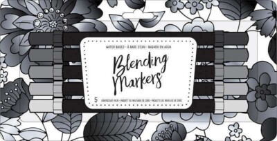 American Crafts Blending Markers 5/Pkg GRAYSCALE PACK