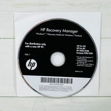 HP Recovery Manager for Win 7 32-bit Systems Pro SFF MT 500B Compaq 510B Disk-1