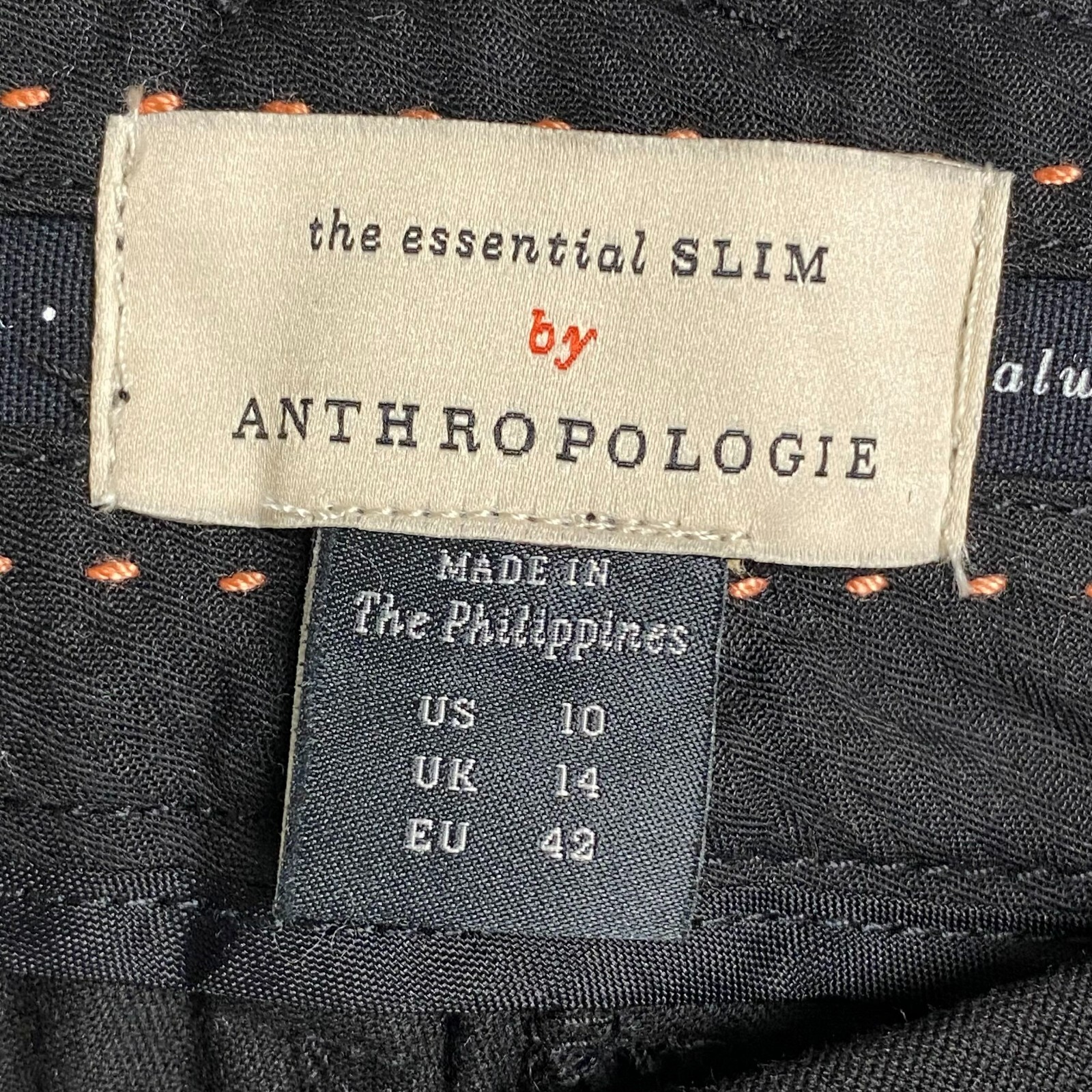 Anthropologie Black High Rise Side Stripe Essential Slim Stretch Crop Pants 10 thumbnail 5