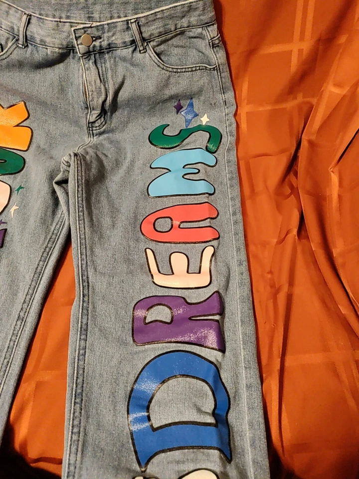 Jeans, In Your Dreams, Denim Jeans, Rainbow Colors, Great Condition size M. - Image 4 of 4