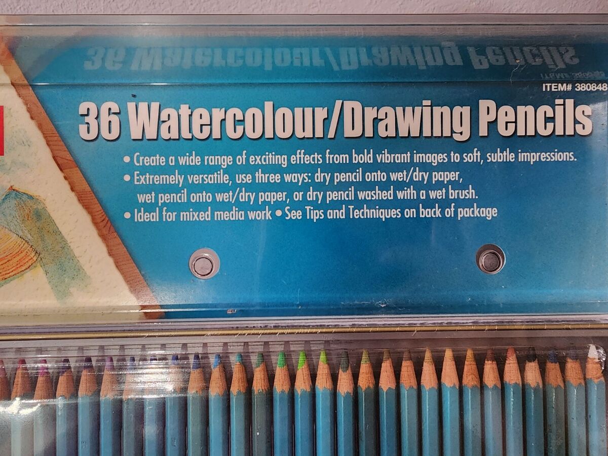 Derwent 36 Watercolor Watercolour Drawing Pencils with Tin