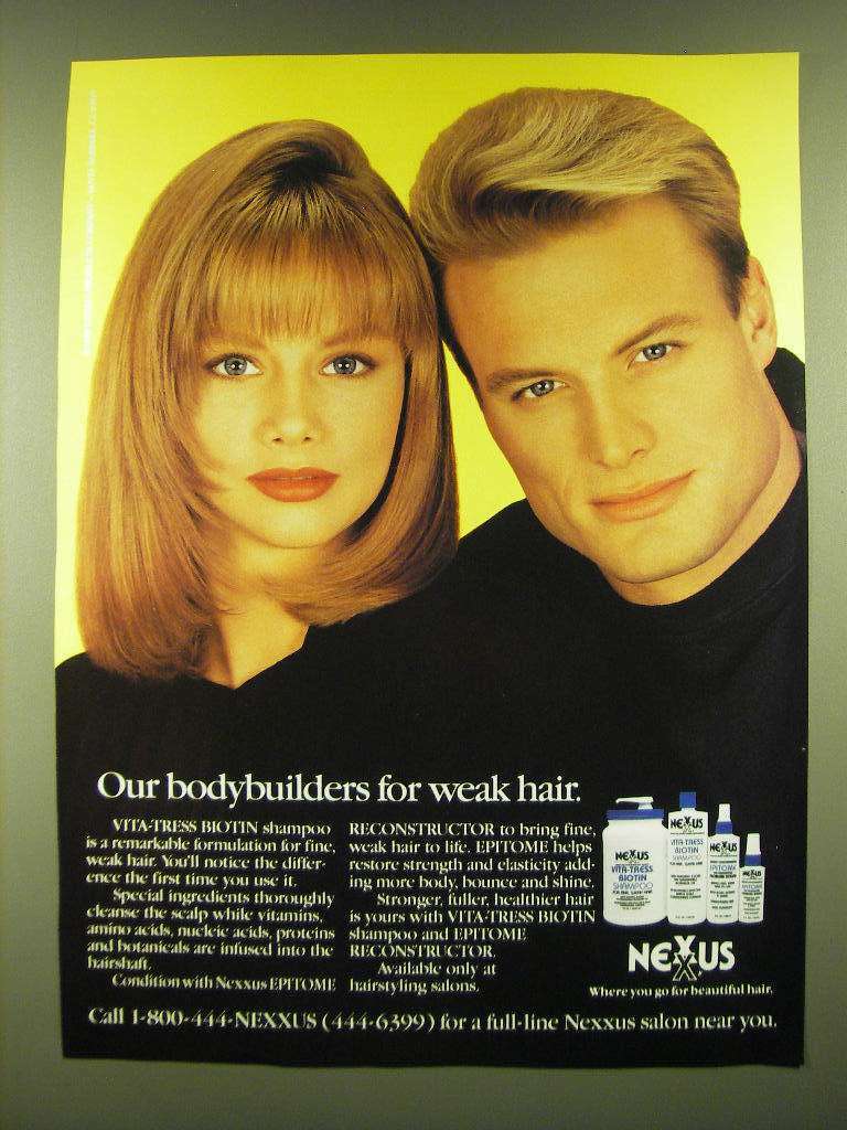 1990 Nexus Ad - Vita-Tress Biotin Shampoo, Epitome Reconstructore Conditioner