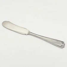 Gorham 1913 Sterling Silver Etruscan Greek Key Flat Handle Butter Spreader Knife
