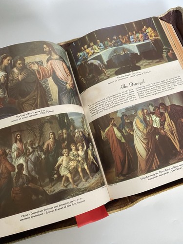 Vtg Holy Bible Family Rosary Commemorative Ed Catholic Marian Year 1957 - Imagen 20 de 24