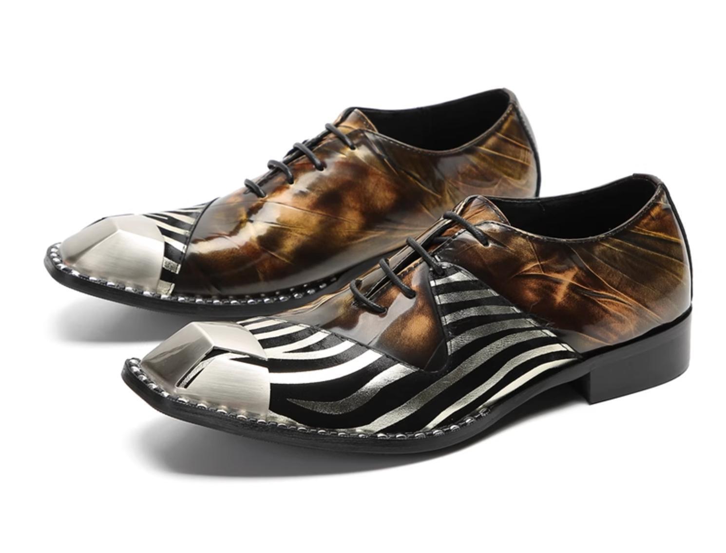 SAOLA Scarpe stringate uomo moda pelle inglese punta quadrata eleganti business oversize