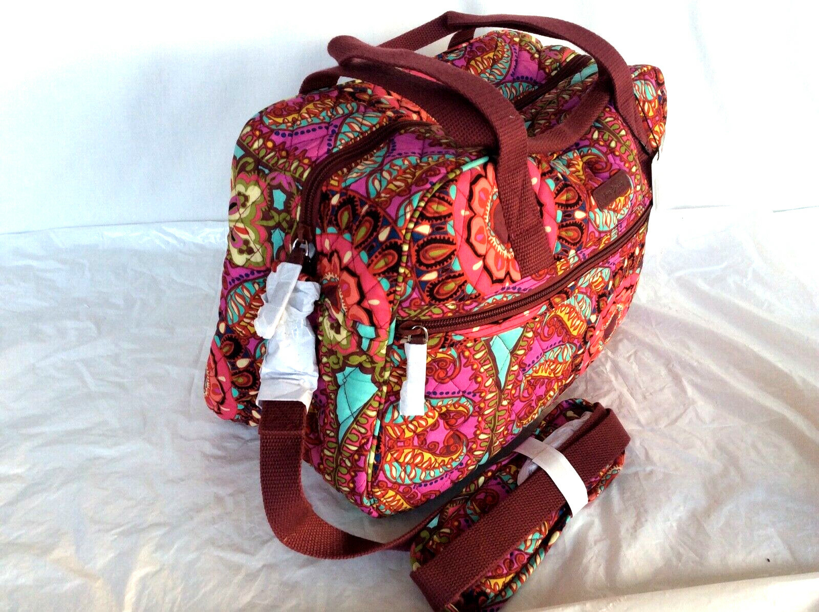 Vera Bradley Sport Gym Travel Bag Trolley Sleeve Resort Medallion NWT