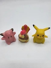 Vintage Pokemon Nintendo Lot of 3 Oddzon Roller Slider Ball Figure Pikachu+