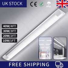 10W - 40W LED Batten Tube Light Garage Ceiling Panel Lamp Daylight Dimmable NEW