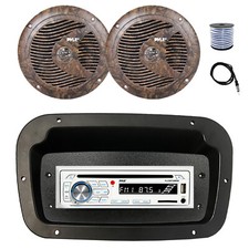 Pyle Marine CD Radio, Adapter,Spa Bezel, Ant, Wire, 2x 6.5" 150W Speaker Camo 