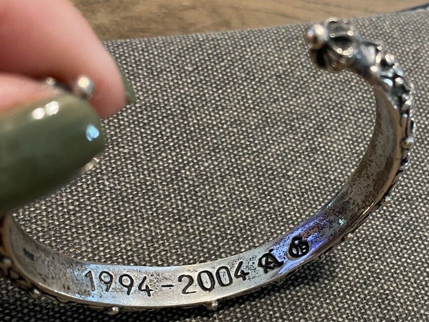 A & G Rock Silver Cuff Bracelet Cross Chrome Hearts Style A & G Rock Silver Cuff Bracelet Cross Chrome Hearts Style