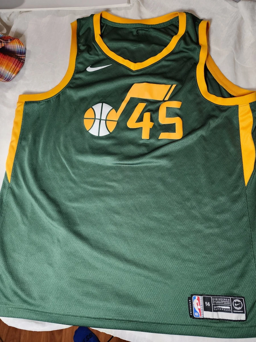 Nike Utah Jazz Donovan Mitchell #45 Green Earned Edition 2018/19 Swingman  Jersey