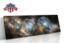 Diamonds of the Deep Sky Abstract Canvas Print for Home Decor, Wall Decor Poster