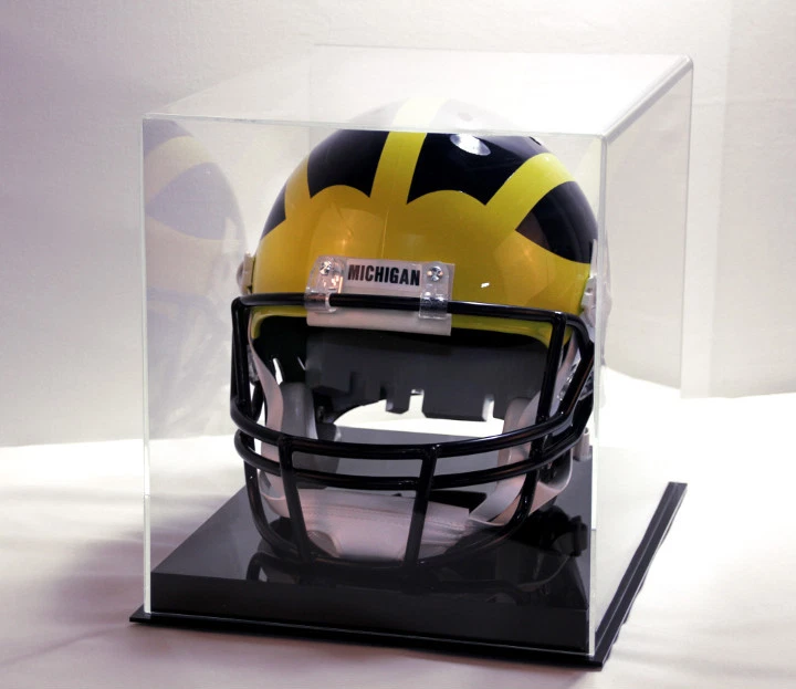 Football helmet NFL solid black base 85% UV acrylic memorabila full size helmet - Image 2 of 4