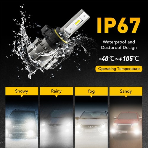 B3F AUXITO CANBUS 2504 5202 LED Light Fog Bulbs 6500K White Extremely bright 2X - Bild 5 von 11