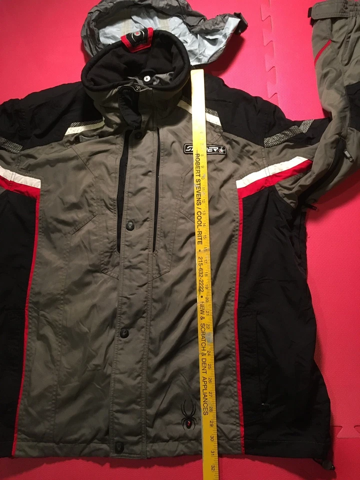 Chaqueta de esquí Spyder para hombre XXL invierno con capucha 2 en 1 abrigo aislante extraíble Foto 4 de 4
